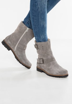 Cowboy/biker ankle boot - grey