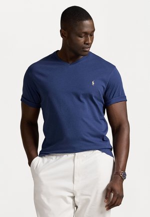 JERSEY V-NECK T-SHIRT - T-Shirt basic - rustic navy