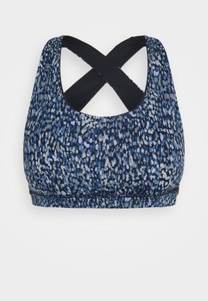 LIFESTYLE CUT OUT CROP - Light support sports bra - blue