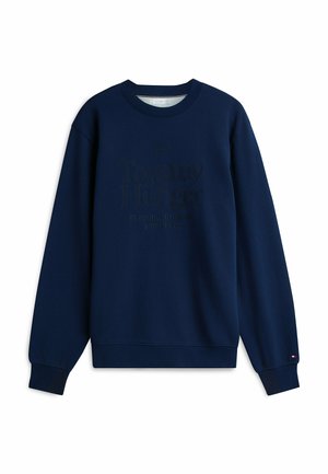 Tommy Hilfiger, TOMMY HILFIGER TONAL LOGO EMBROIDERY RELAXED SWEATSHIRT - Felpa - carbon navy
