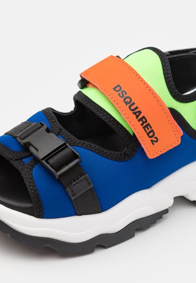 Dsquared2 UNISEX - Vaellussandaalit - blue/neon green/orange/black