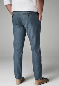Next SLIM FIT LINEN ELASTICATED DRAWSTRING - Nadrágok - blue