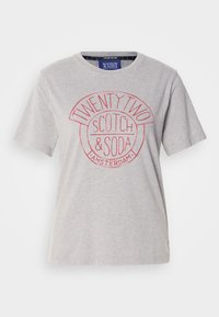 REGULAR FIT WITH GRAPHIC - Print T-shirt - grey melange