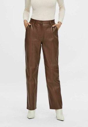 Pantalon en cuir - brown