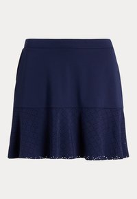 EYELET INTERLOCK LONG SKORT - Sporta svārki - refined navy