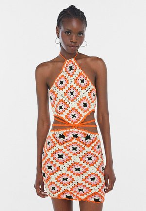 Gebreide jurk - orange