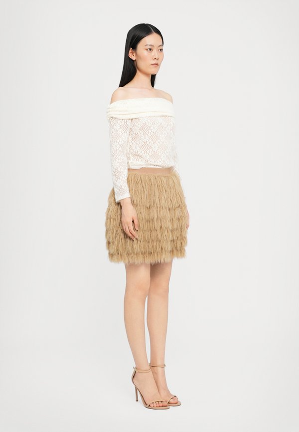 CHAMIE - Mini skirt - dark sand2
