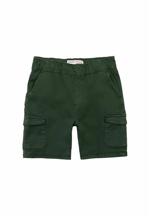 Grønne cargoshorts med elastisk taljebånd, fire lommer og en glat tekstur. Holdbart stof med et afslappet design.