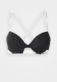 Sujetador Clásico Microfibra Rayada Negro BEAUTIFUL | Sujetadores De Mujer