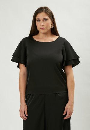 Maison Form'elle VOLANT SLEEVES - Blouse - black