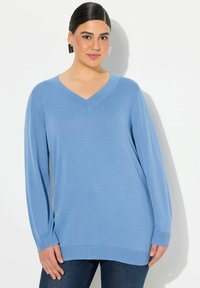 Ulla Popken Strickpullover - light cornflower
