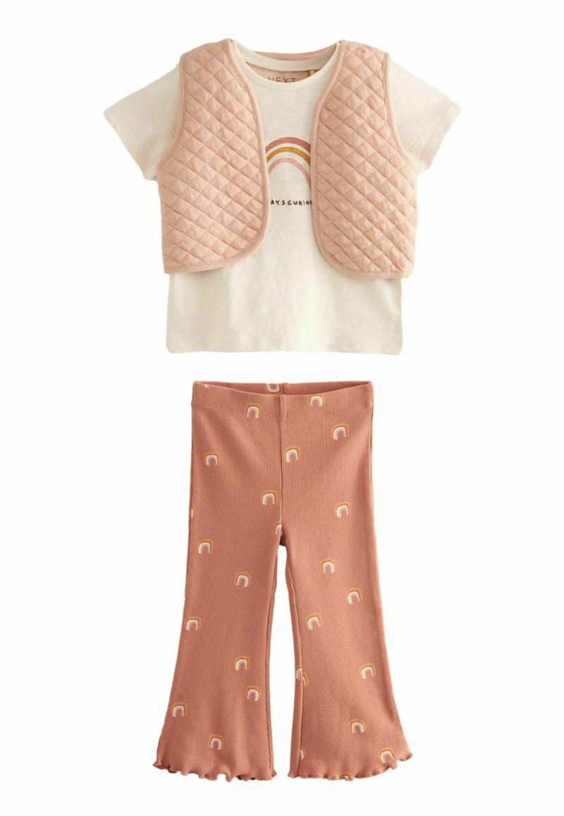 Next SHORT SLEEVE WITH GILET AND SET  REGULAR - Väst - pink rainbow