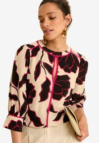 Love & Roses TIPPED KEYHOLE REGULAR FIT - Camicetta - floral black pink