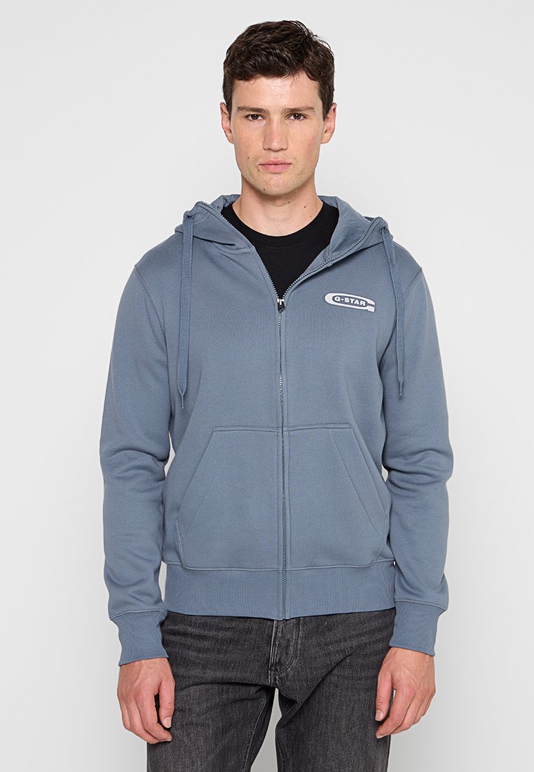 G-Star Sweater met rits grijs