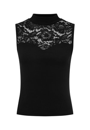 Cloud 5ive, LACE CHOKER TOP - Μπλούζα - black
