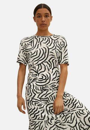 EASY SHAPE - Blusa - beige abstract waves design