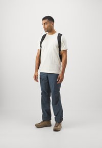 The North Face M SS BOX NSE TEE - Apdrukāts T-krekls - white dune/muted pine