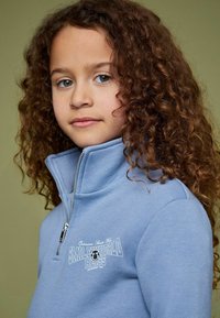 Reiss REISS SMILEYWORLD | REISS HALF-ZIP SWEATSHIRT UNISEX FIT - Felpa - blue