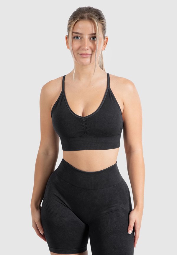 BATIK ACID VERA STRAP LIGHT SUPPORT TOP - Sport-BH mit leichter Stützkraft - schwarz