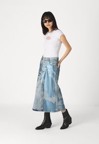 Diesel PAGO MIDI SKIRT - Jeansrok - blue denim