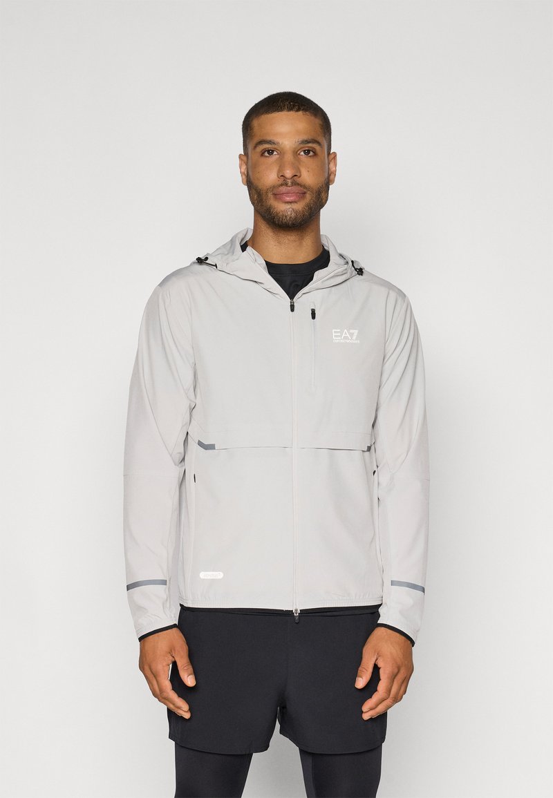 EA7 Emporio Armani HOODIE - Sportinė striukė - gray/violet