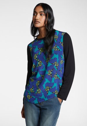 CON STAMPATA - Blouse - blu