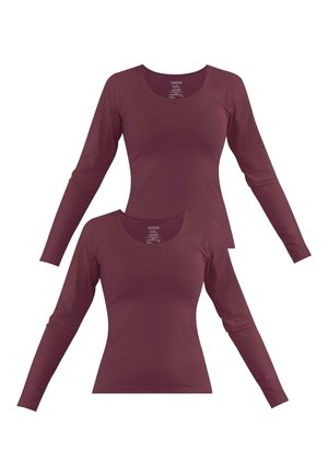 Langarmshirt - burgund