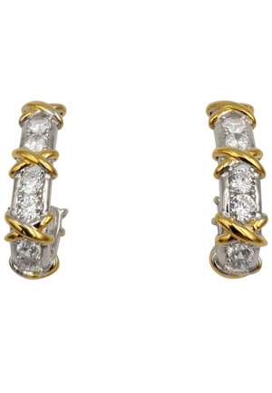 HEBE JEWELS Ohrringe - weiss silber gold