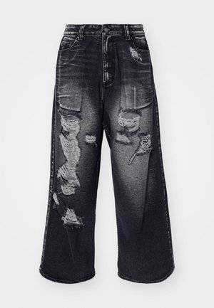 Jaded London GOTHIC DISCHARGE COLOSSUS UNISEX - Platūs džinsai - washed black