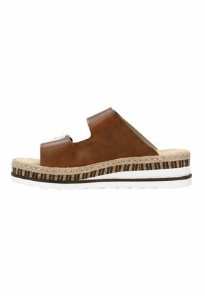 Rieker Slip-on sandaler - bruin