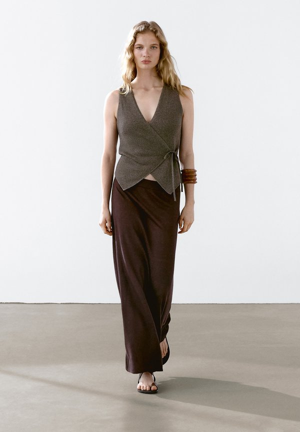 Maxi skirt - mottled bordeaux2