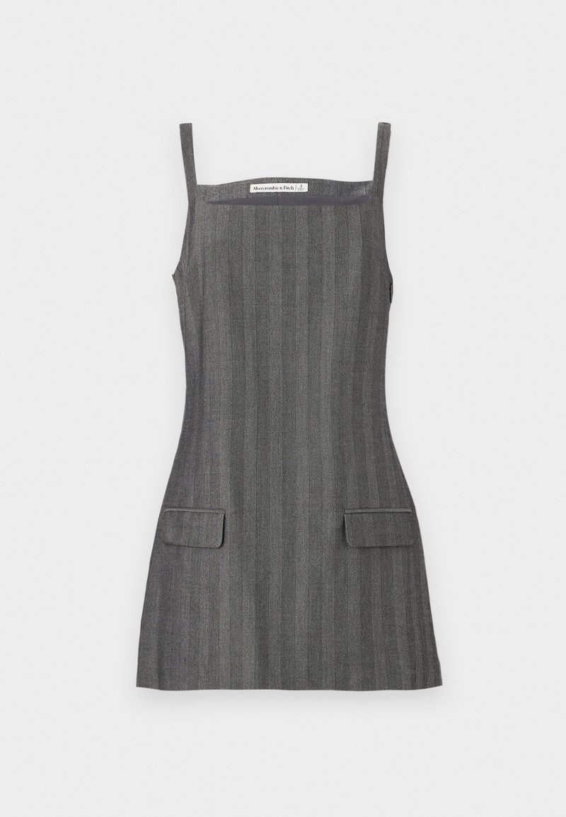 abercrombie grey dress Abercrombie & Fitch check blazer dress in dark gray