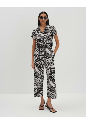 MID RISE CROPPED ANIMAL PRINT - Jumpsuit - black