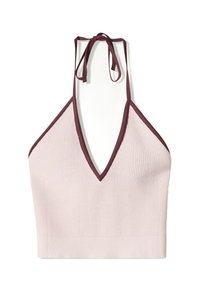 CONTRAST HALTER - Top - light pink