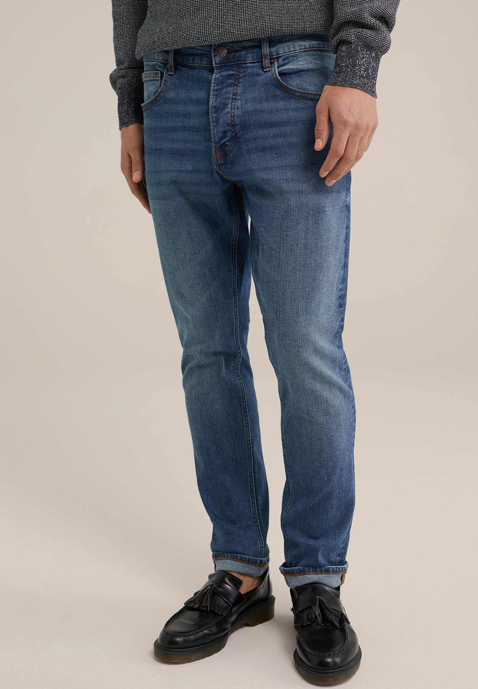 WE Fashion BLUE RIDGE - Slim fit jeans - light grey - Zalando