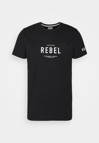 RONAN TEE - Trükipildiga T-särk - black