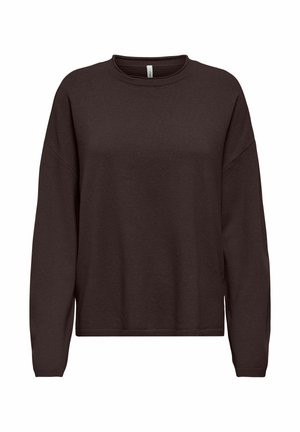 ONLY, ONLLOYAL AMALIO LS O-NECK KNT NOOS - Džemper - chocolate torte