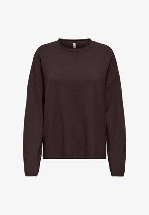 ONLY, ONLLOYAL AMALIO LS O-NECK KNT NOOS - Džemper - chocolate torte