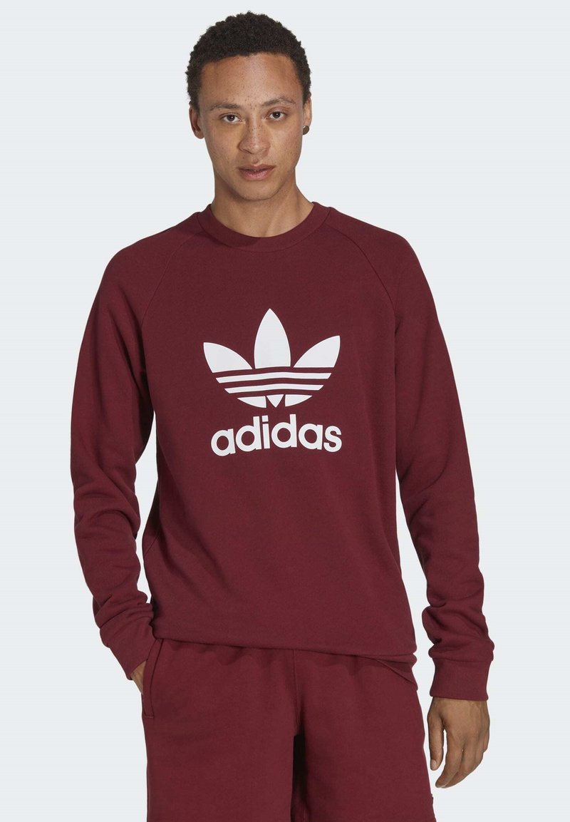 adidas Originals - ADICOLOR CLASSICS TREFOIL CREWNECK  - Sweatshirt - shadow red, Vergrößern