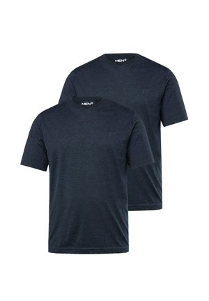 2ER-PACK HALBARM V-AUSSCHNITT - T-shirt basic - navy blue