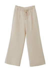 HIGH WAIST MIT BEIN FORM - Pantalones - natural