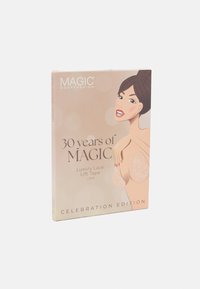 Κουτί Luxury Lace Lift Tape με ανοιχτό μπεζ φόντο, μια εικονογράφηση μιας γυναίκας και κείμενο που υποδεικνύει "Εορταστική Έκδοση" με 3 ζεύγη.