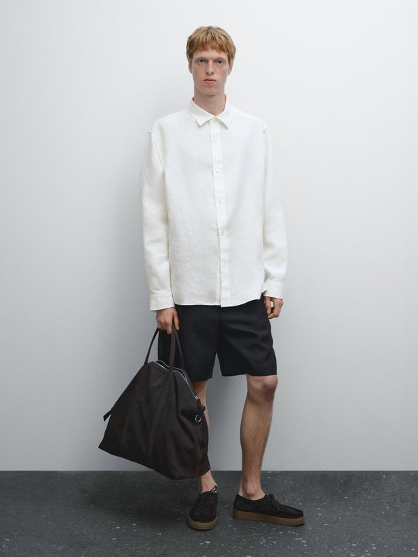 REGULAR FIT WITH WIDE LAPELS  - Shirt - sand2