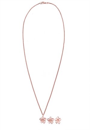 Elli JEWELRY SET FLOWER - Ohrringe - rose gold-coloured