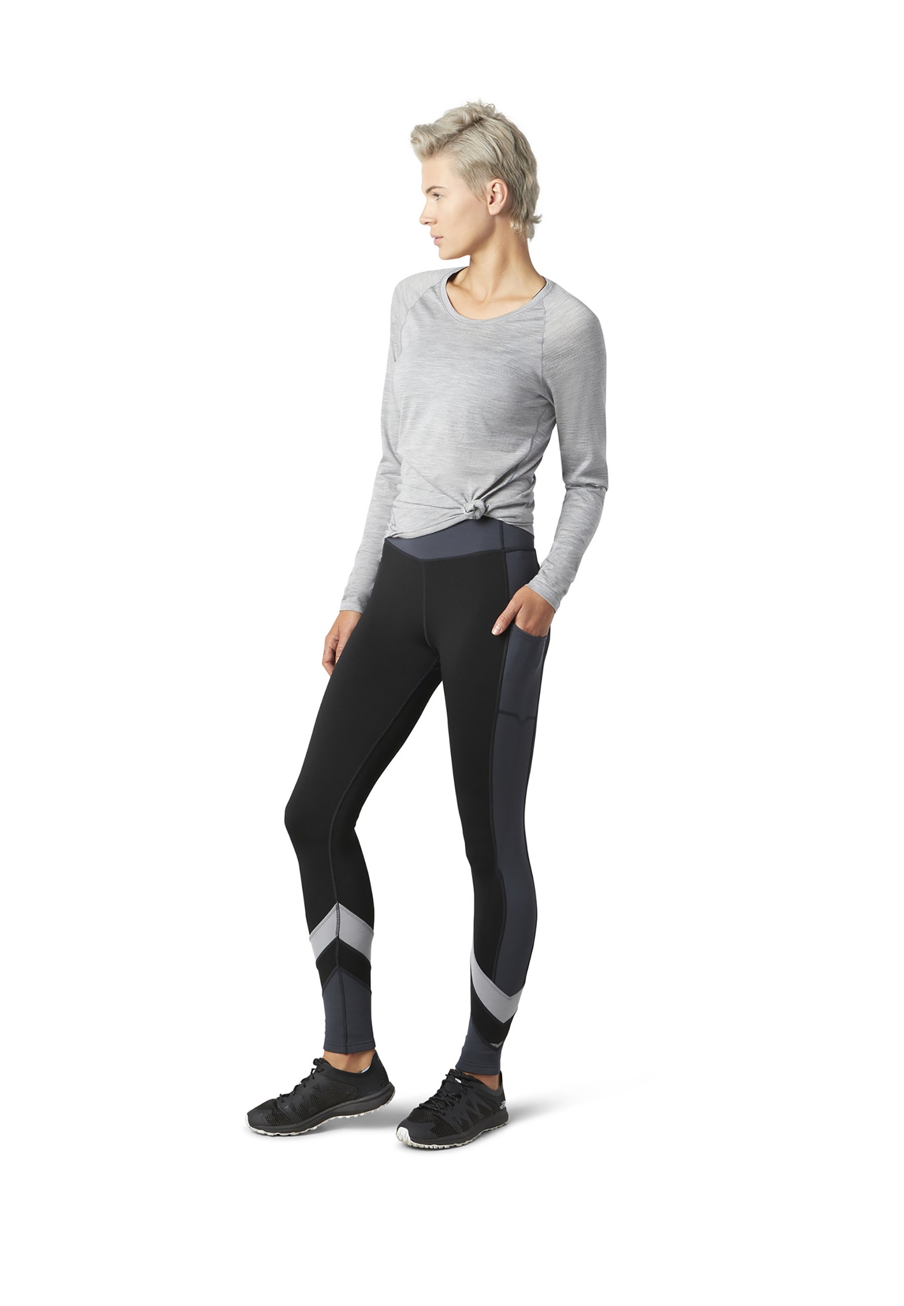 Smartwool SPORT COLORBLOCK - Leggings - black/nero - Zalando.it