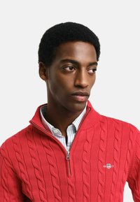 GANT CABLE HALF  - Pullover - ruby red