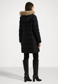 Lauren Ralph Lauren Petite FAUX-FUR-TRIM HOODED DOWN COAT - Πουπουλένιο μπουφάν - black