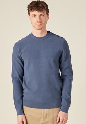 LANGÄRMELIGER  MIT KNÖPFEN - Pullover - bleu gris
