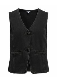 Waistcoat - black denim