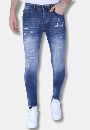 GEBLEEKTE WASSING - Jeans Skinny Fit - blauw